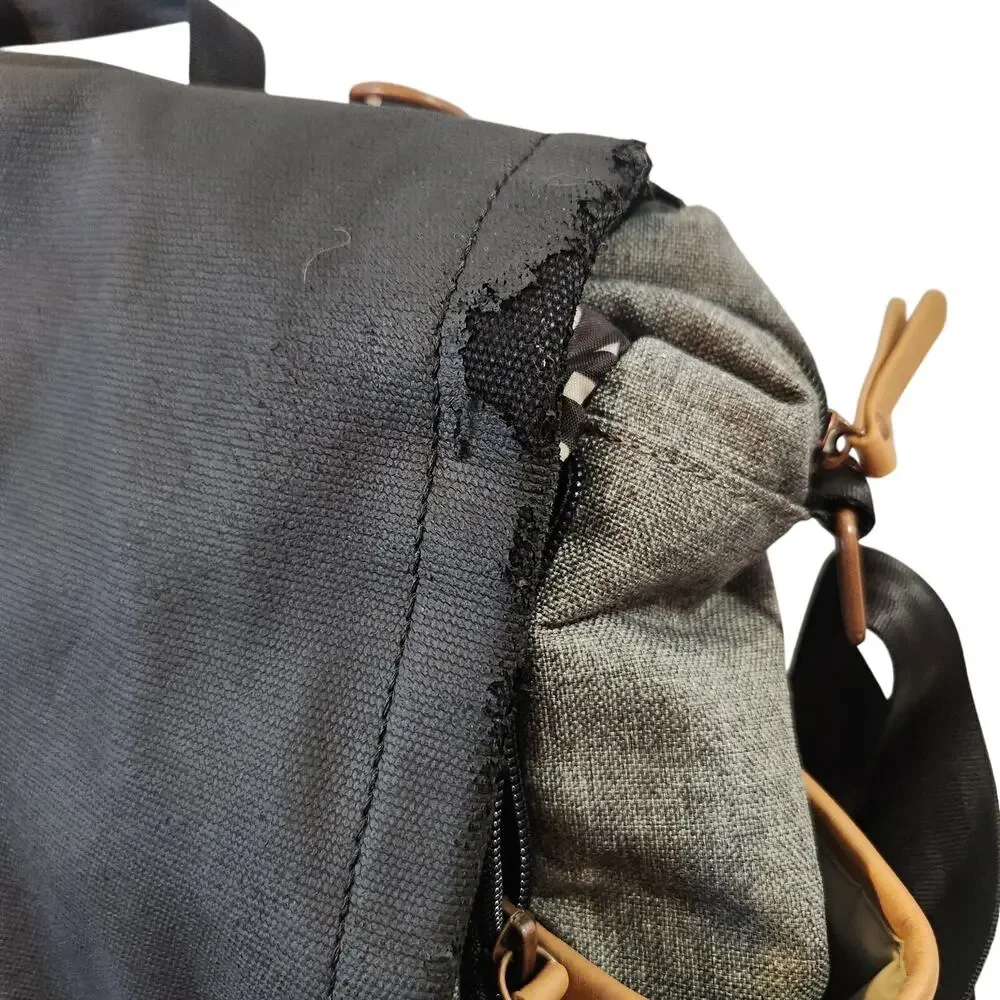 Petunia Pickle Bottom Boxy Backpack Diaper Bag Black Chambray Changing Pad